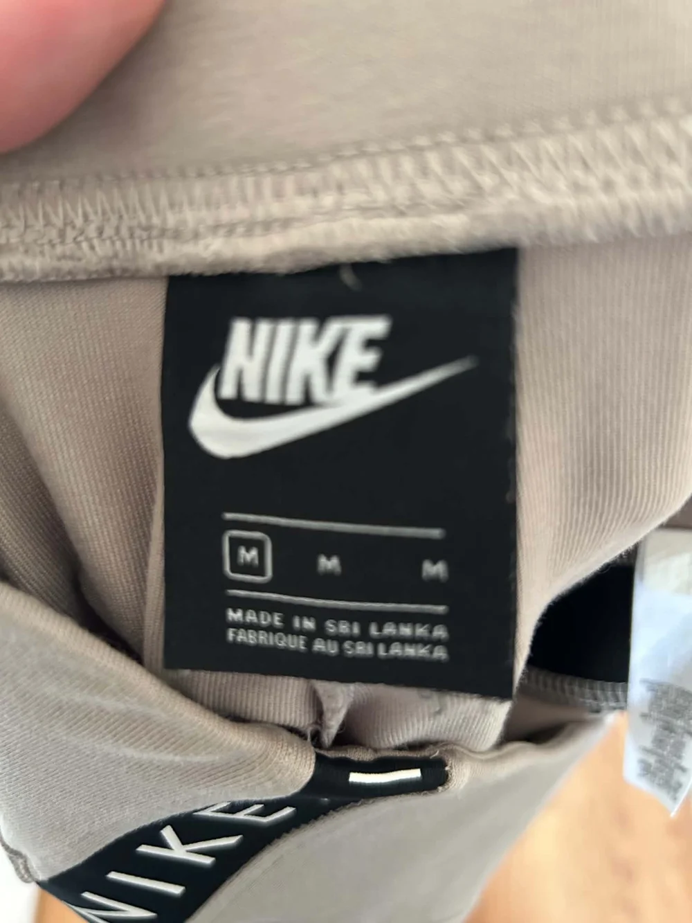Nike Taupe Leggings with Black Branded Side Tape